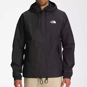 The North Face Mens Antora Rain Hoodie Jacket Rainwear Size XXL Black Color